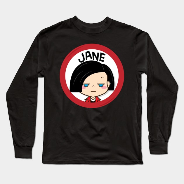 Jane Lane Long Sleeve T-Shirt by Oneskillwonder